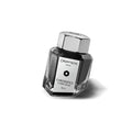 A 50ml bottle of Caran d'Ache Cosmic Black ink, with a silver cap and label displaying the brand and product name.