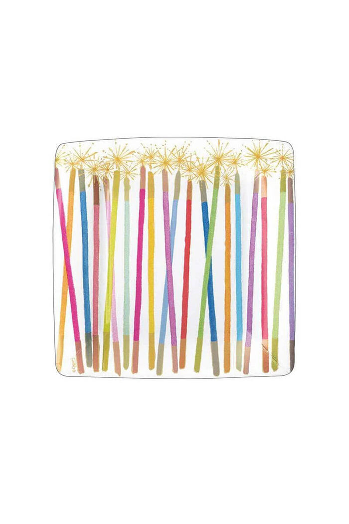 Caspari Party Candles Paper Salad & Dessert Plate - Mildred Hoit
