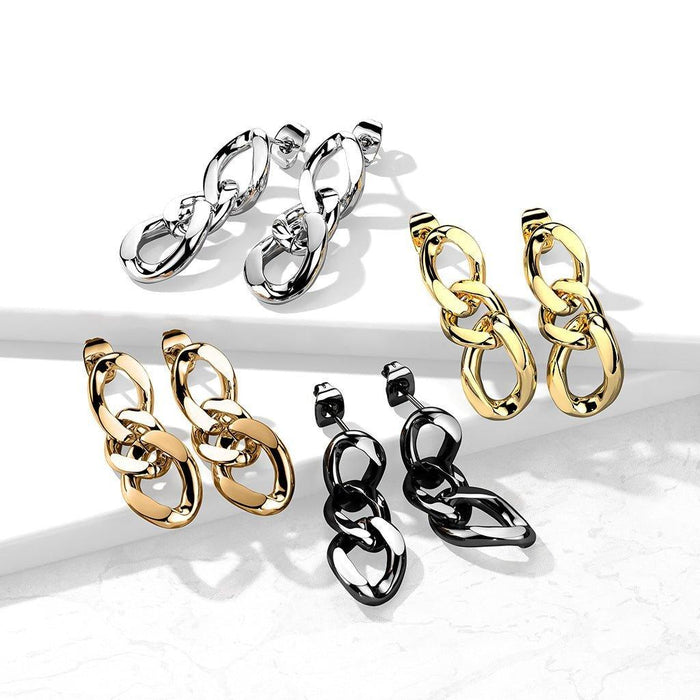 Chain Dangle Earrings Pair-My Body Piercing Jewellery