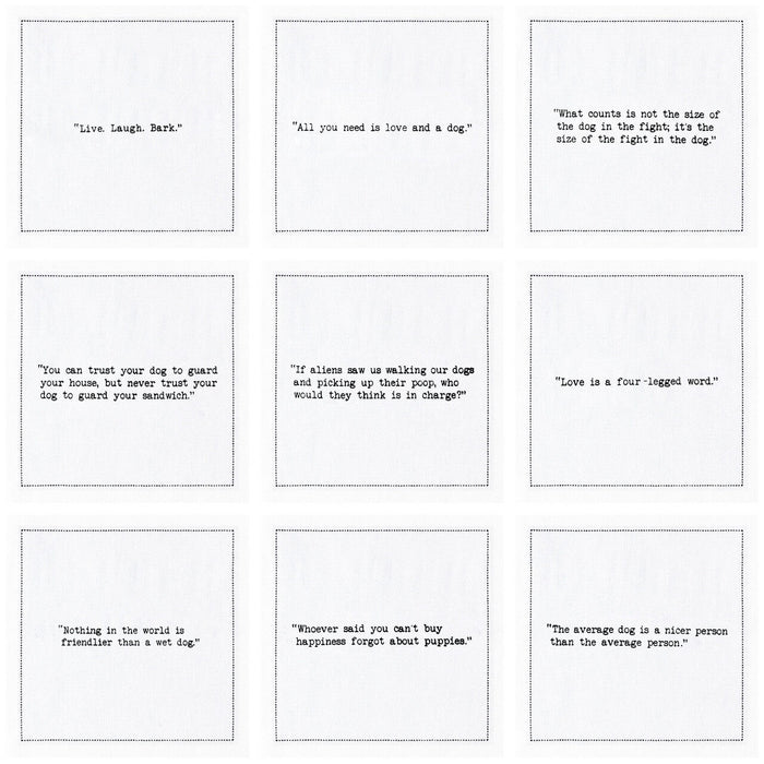 Cocktail Napkins with Quotes about Dogs - Mildred Hoit