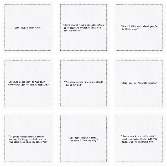 Cocktail Napkins with Quotes about Dogs - Mildred Hoit