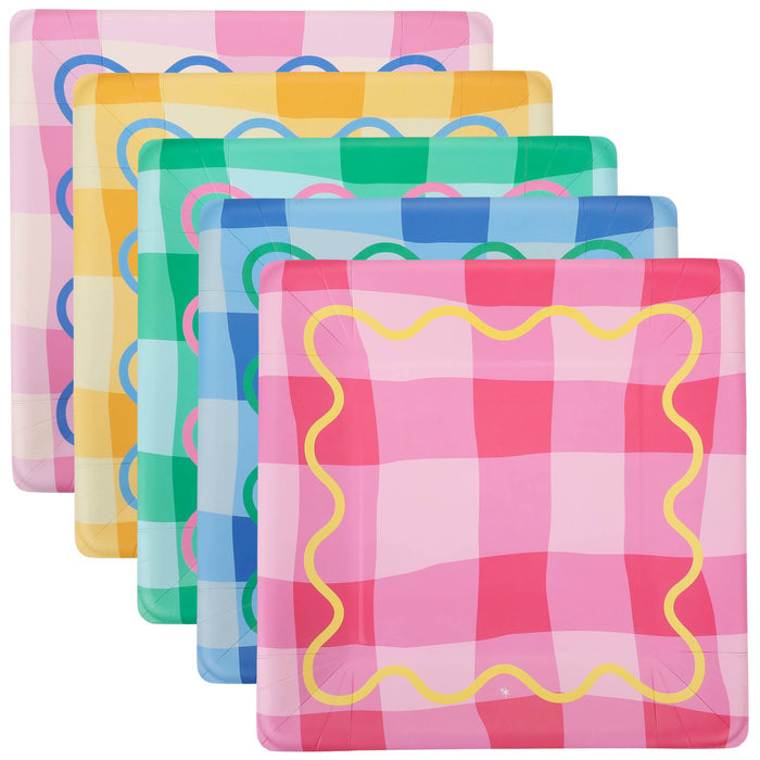 Colorwave Gingham Dinner Plates 10"