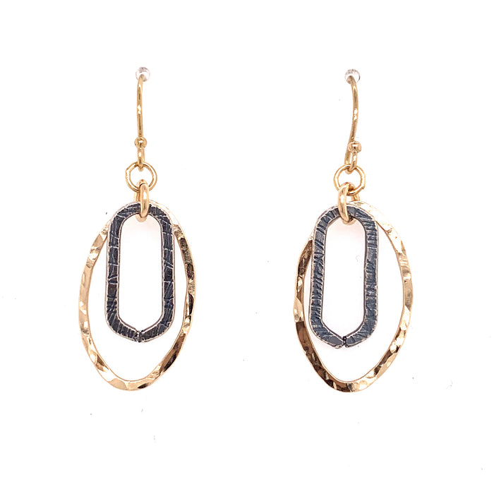 Concentric Linx Oval Earrings (E1769) - DanaReedDesigns