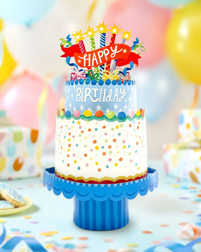Confetti Birthday Cake Pop-Up Card - Mildred Hoit
