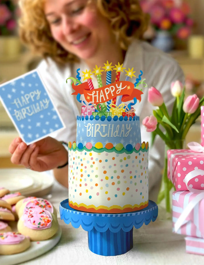 Confetti Birthday Cake Pop-Up Card - Mildred Hoit