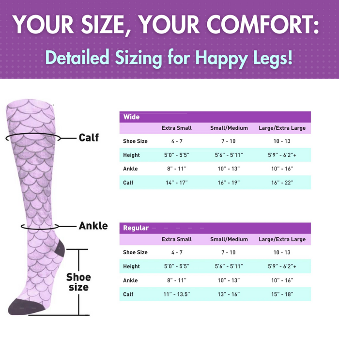 Crazy Compression Socks - Flying Hearts  (Standard & Extra Wide)