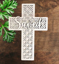 Cross rattan saved unfinished Wood DIY Kit