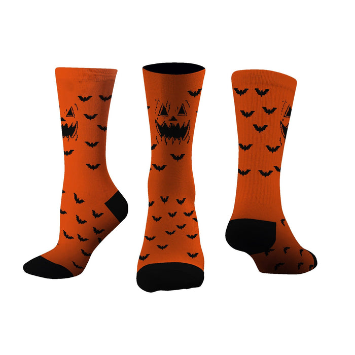 Custom "BATS" Halloween Crew Socks | Size X-Small