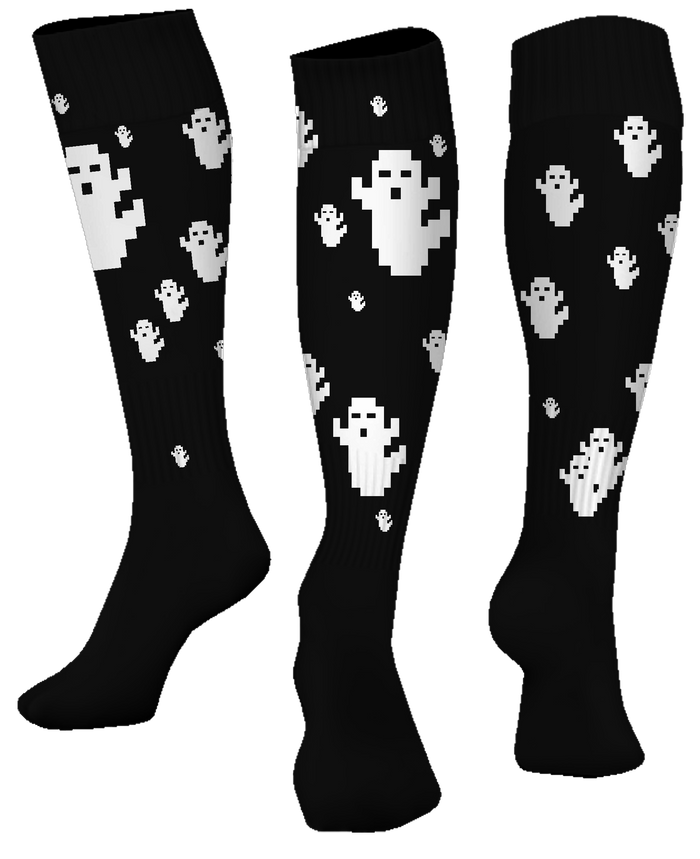 Custom "Ghost" Halloween Knee-High Socks | Size X-Small