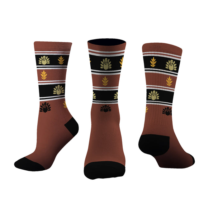 Custom Turkey Trot Crew Socks | Size X-Small