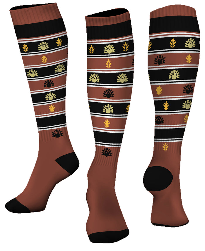 Custom Turkey Trot Knee-High Socks | Size X-Small