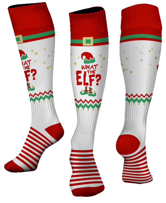 Custom WHAT the ELF? Holiday Knee-High Socks | Size X-Small