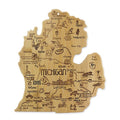 Destination Michigan (Mitten) Cutting/Serving Board — Totally Bamboo