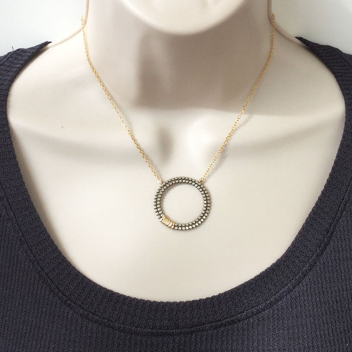 Double Beaded Circle Necklace (N1364/N1365) - DanaReedDesigns
