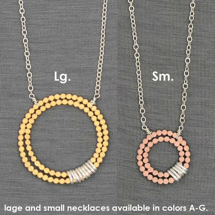 Double Beaded Circle Necklace (N1364/N1365) - DanaReedDesigns