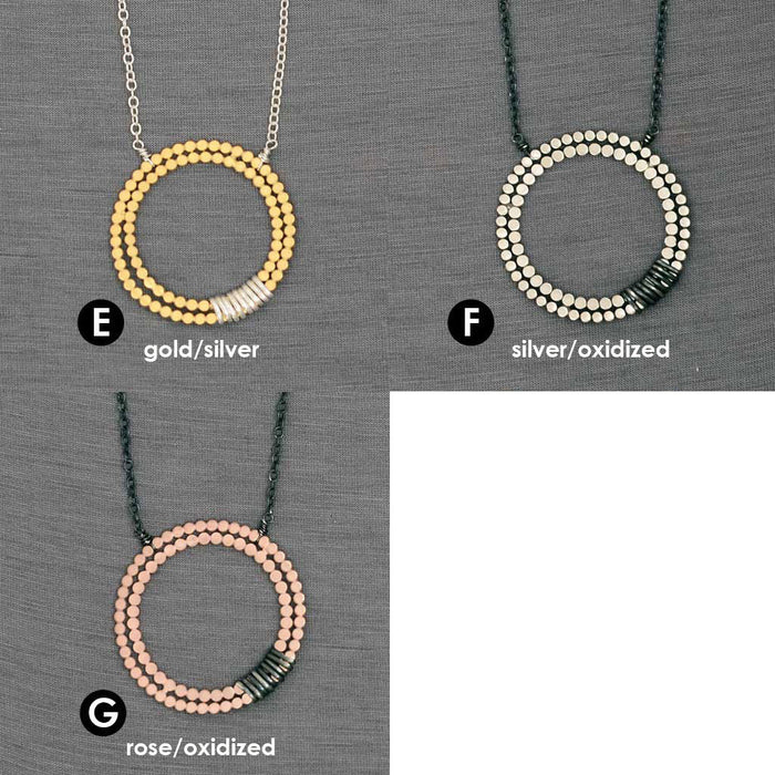 Double Beaded Circle Necklace (N1364/N1365) - DanaReedDesigns
