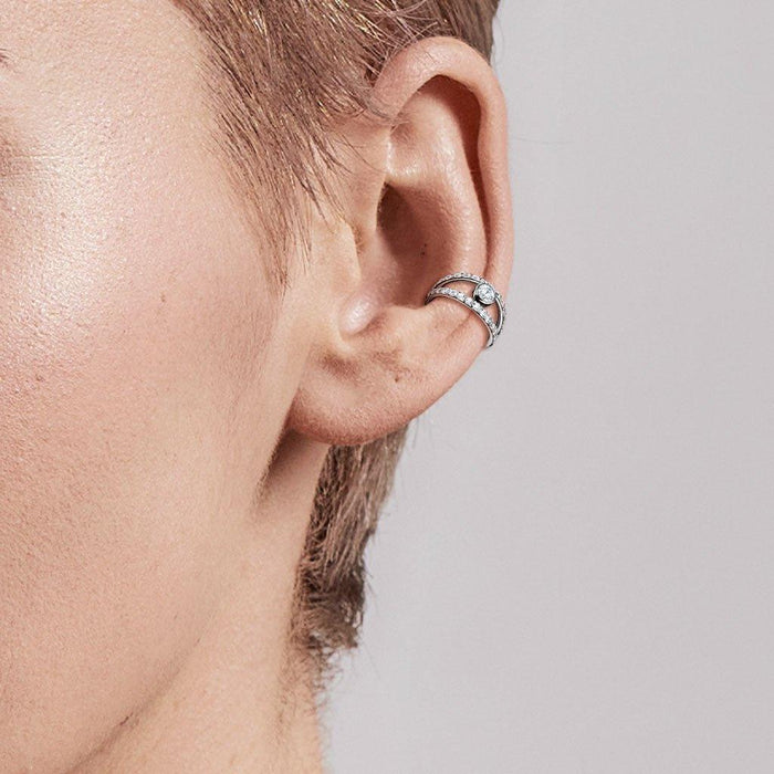 Double Hoop Paved Hinged Ring 16G 8mm-My Body Piercing Jewellery