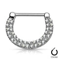 Double Paved Nipple Clicker 14G-My Body Piercing Jewellery