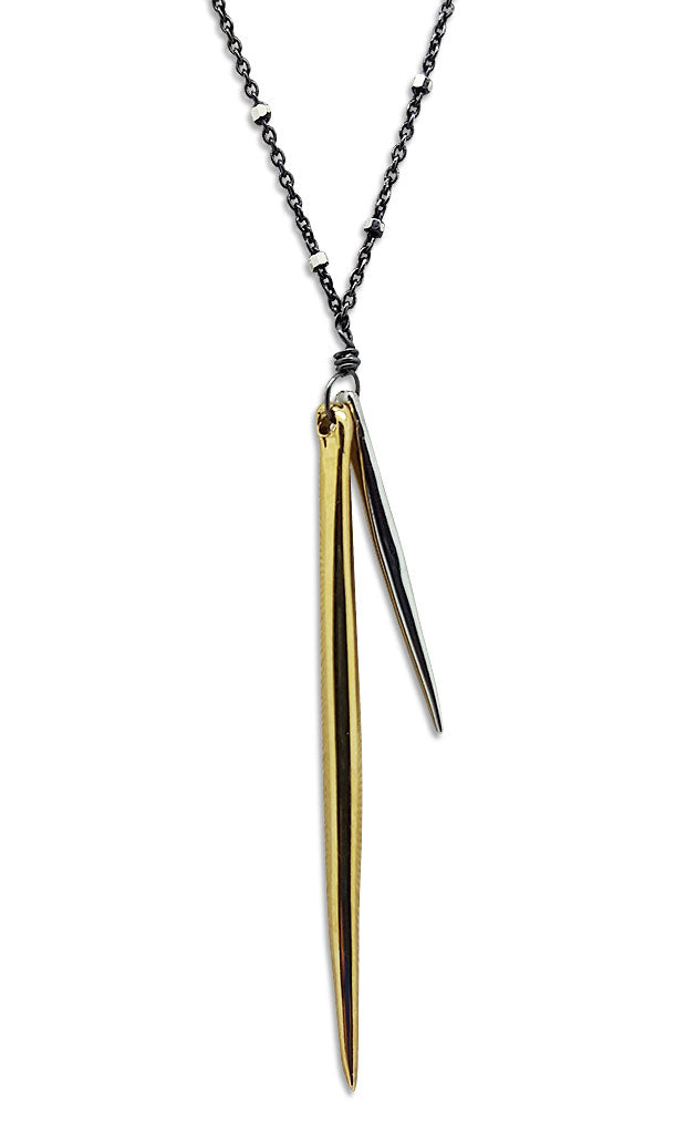 Double Spike Necklace (N1252) - DanaReedDesigns