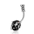 Dragon Claw with Orb Belly Bar 14G-My Body Piercing Jewellery