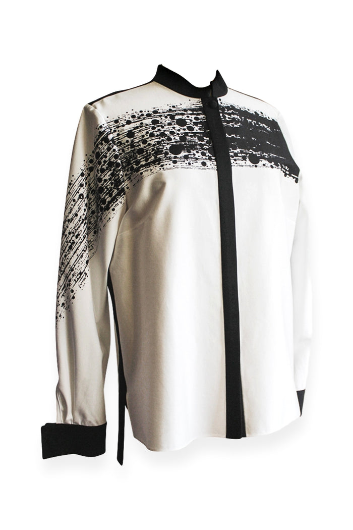 Emmelle Mi Jong Mandarin Collar Blouse - Mildred Hoit