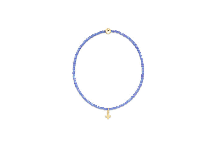 enewton Hope Classic Bracelet -Bright Blue -Signature Cross Small Gold Charm