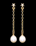Engaging Freshwater Pearl With Semi Precious Stone Fancy Stud Earrings