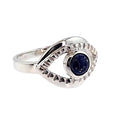 lapis lazuli evil eye ring in sterling silver