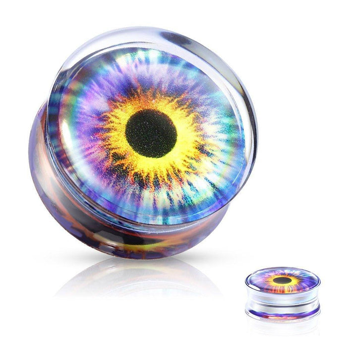 Eye Print Acrylic Plug 8mm-25mm-My Body Piercing Jewellery