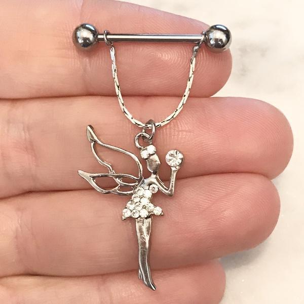 Fairy Nipple Dangle 14G-My Body Piercing Jewellery
