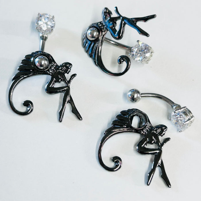 Fairy Top Drop Belly Bar 14G