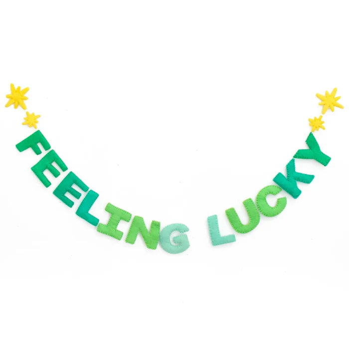 FEELING LUCKY Felt Garland - bubblegum market