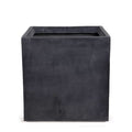 Fiberglass Cube Planter - Gray