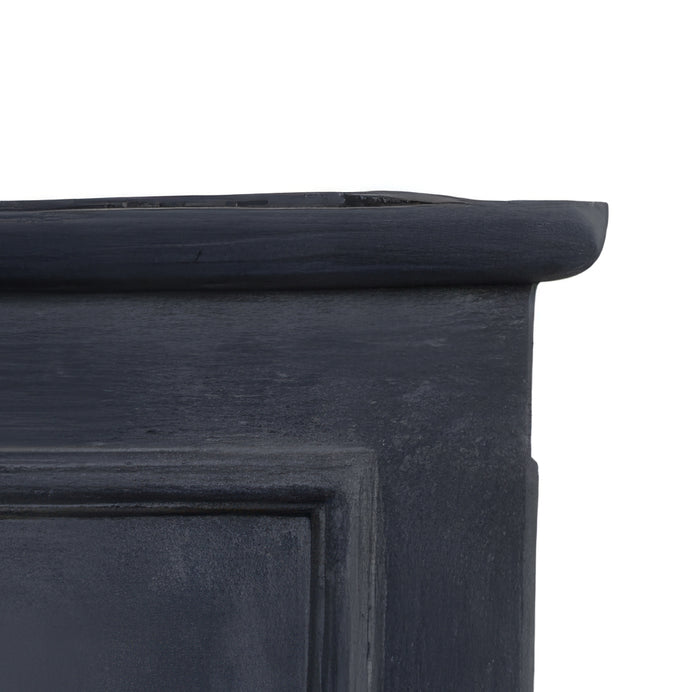 Fiberglass Decorative Cube Planter - Gray