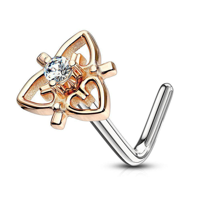 Filigree Heart Nose L Bend 20G-My Body Piercing Jewellery