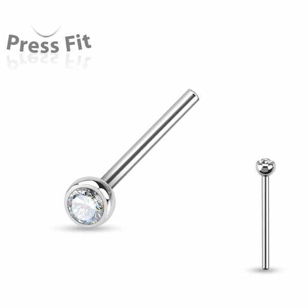 Fishtail Gem Nose Bone 20G 18G-My Body Piercing Jewellery