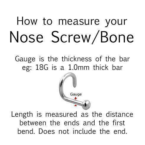 Fishtail Nose Bone 20G 18G-My Body Piercing Jewellery