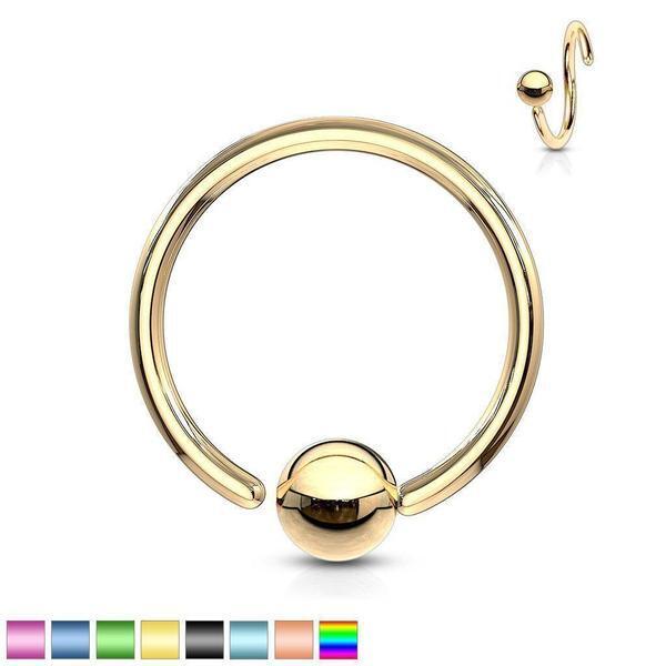Fixed Side IP Captive Ring 22G - 14G-My Body Piercing Jewellery