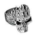 Flaming Skull Ring-My Body Piercing Jewellery