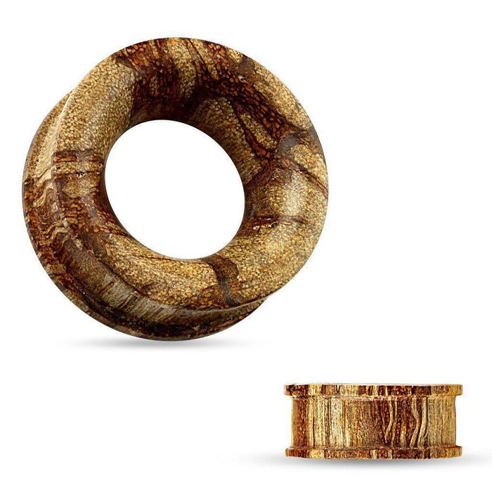 Flat Flared Root Wood Tunnel 6mm-25mm-My Body Piercing Jewellery