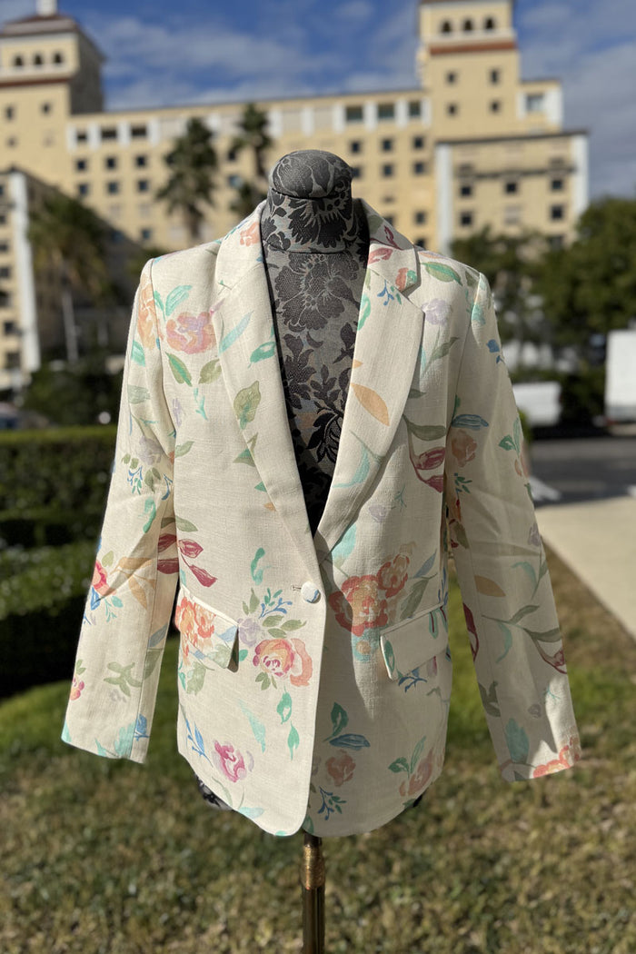 Floral Blazer Jacket - Mildred Hoit