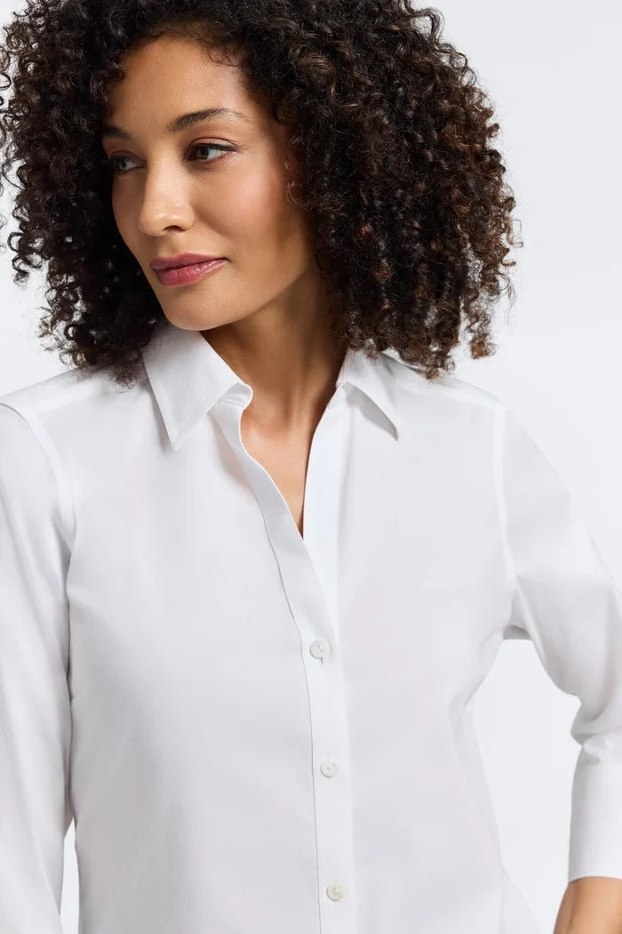 Foxcroft Mary Shirt in White - Mildred Hoit