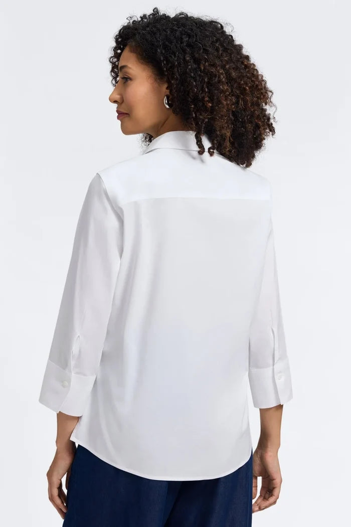Foxcroft Mary Shirt in White - Mildred Hoit
