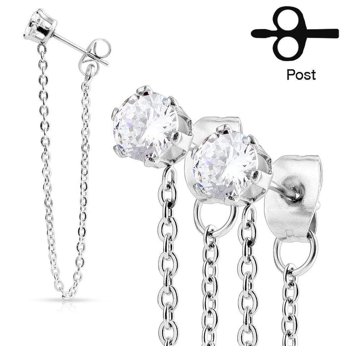 Gem Chain Earrings Pair - My Body Piercing Jewellery