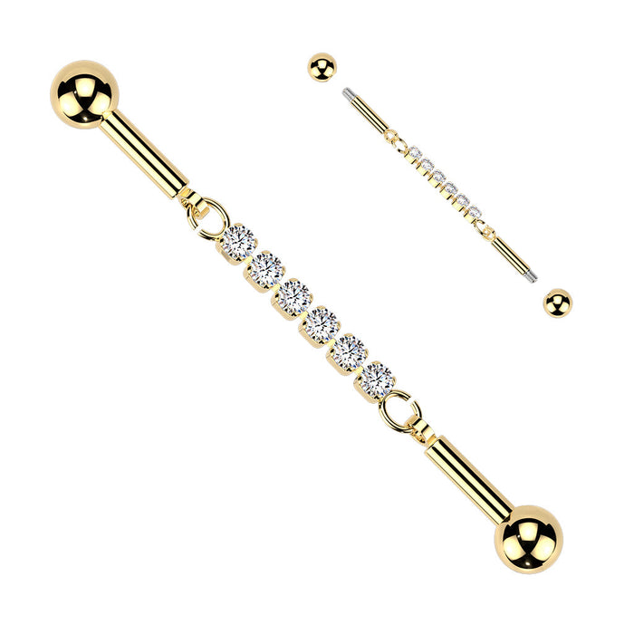 Gem Connector Industrial Bar 14G