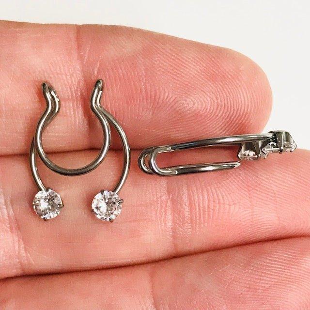 Gem Non-Piercing Nipple/Septum Dangle-My Body Piercing Jewellery