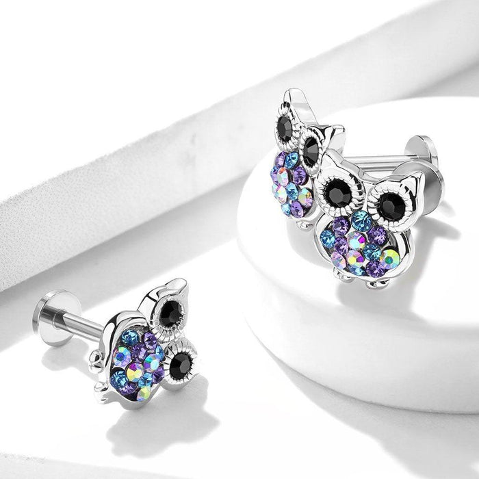 Gem Owl I.T. Labret 16G-My Body Piercing Jewellery