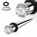 Gem Straight Taper 6G-0G-My Body Piercing Jewellery