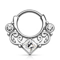 Gem Swirls Septum Clicker 16G-My Body Piercing Jewellery