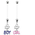 Gender Pregnancy Belly Bar 14G-My Body Piercing Jewellery